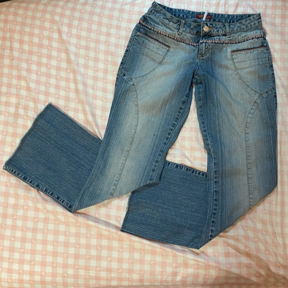 Vintage series 16 super low rise flare light blue size 5